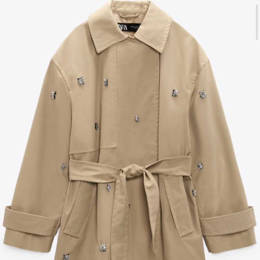 Zara JEWEL APPLIQUÉ TRENCH COAT